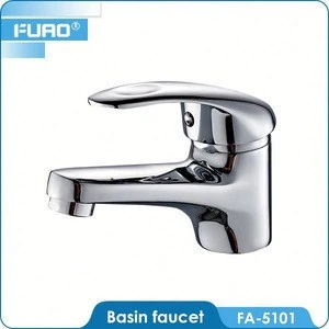 FUAO Brass bathroom chromed water faucet accessory