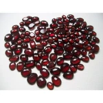 Garnet flat rosecut gemstones