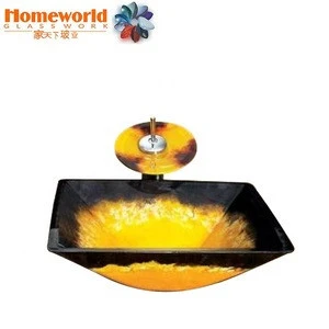Glass sink for bathroom with good price