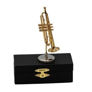 gold musical instruments for souvenir crafts mini trumpet