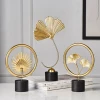 Gold Palm Leaves Modern Plant Ornament Bedroom Home Decoration Accessories for Living Room Gold Iron Shape Crafts Desktop Decor