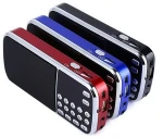 Good quality portable rechargeable AM/FM radio with music  loudspeakers