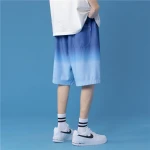 GP21508 Latest tie dye mens sweat shorts 3d embossed fashion beach shorts man streetwear short pants