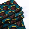 Green rayon woven Africa abstract print design woven fabric viscose