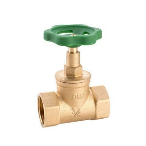 Green Valves Cost-effective 1/2inch to 6inch brass gate valve with Femanl thread and green handwheel