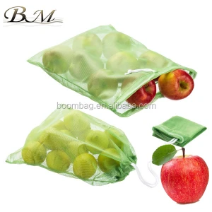 Grocery Shopping & Storage Of Fruit Vegetable Reusable Pantone Colorful Polyester Mesh Produce Bags