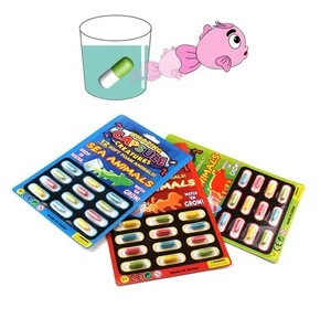 Grow In Water Toys Party Favor Set -- 12 Animal Capsule Creatures Colorful Puzzle Creative Kids Toys Zoo Animals, Sea Animals