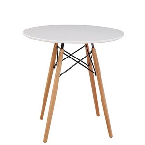 GY-4035 modern furniture MDF wood leg simple round kitchen outdoor lounge coffee dining table