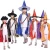 Import Halloween Costumes Witch Wizard Cloak Cape Robe with Pointy Hat for Kids Halloween Props Set Cosplay Birthday Party Supplies from China
