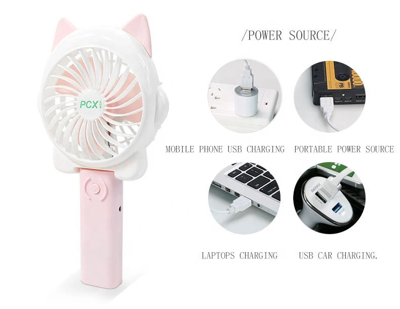 Hand Held Handheld Handy Home Laptop Cooling Led Cooler Portable Rechargeable Mini Fan Usb