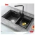 Import Hand Made Stainless Steel Double Bowl Kitchen Sink Black Nano from China