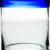 Import Handmade Mexican Blue Rim Clear Color 15 Ounce Old Fashioned Wine Glass from China