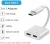 Import HANPU Hot sell and High Quality dual type c headphone earbuds jack audio adapters USB c cable connector Aux Audio Dongle from China