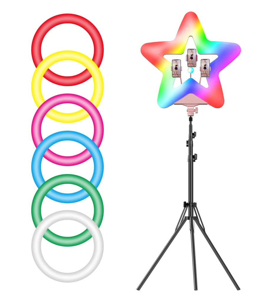 Heart shape 20inch 45W led  Ring Light With tripod Stand Photography Video 3000-5500K big ring light with LCD Screen