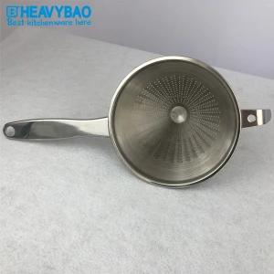 Heavybao High Quality Stainless Steel 42oz Conical Strainer Kitchen Soup Conical Strainer