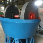 High Capacity Gold Wet Pan Mill For Raw Ore Ferrous Metal