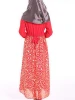 High Fashion Clothing Ethnic Print Hem Patch Kaftan Maxi Long Dress Islamic Clothing For Women