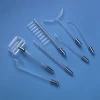 High Frequency 7 Pcs Set Tongue Tube Hair Growing Comb Mushroom Shape Glass Electrotherapy Tube