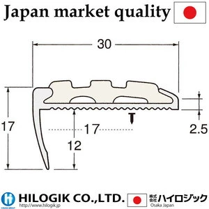 High quality Anti-slip aluminum steel stair nosing D 110-2 m Orange Red made in Japan