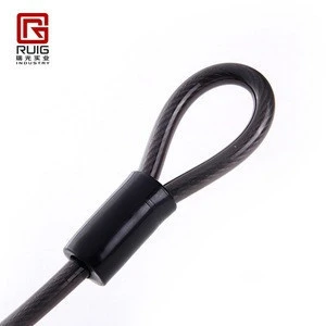 High quality black PVC coated steel wire rope lifting sling