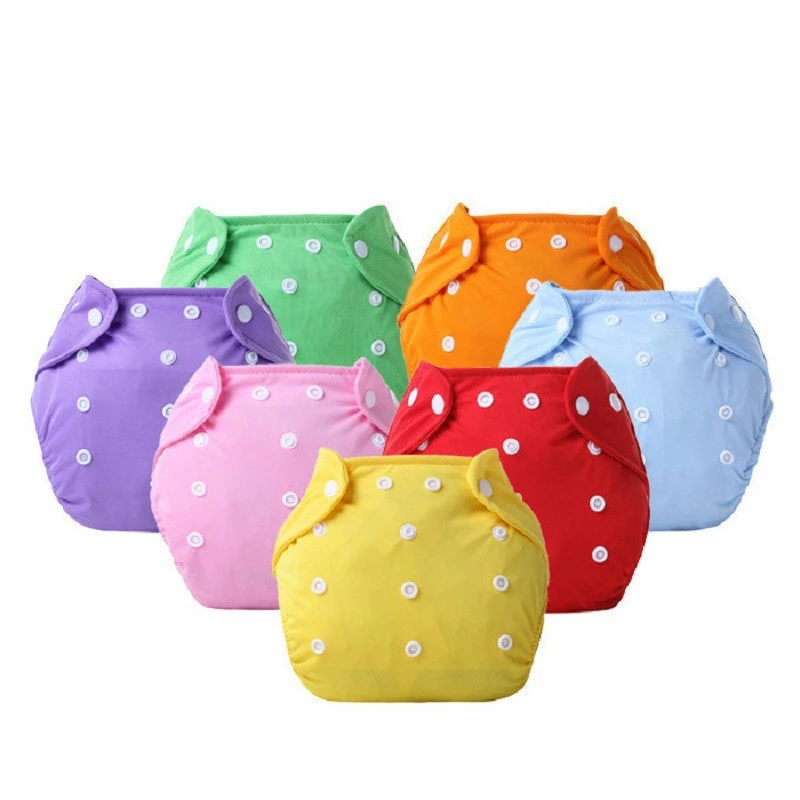 High Quality Cozy Soft Cotton One Size Adjustable Pocket Newborn Baby Snaps Cloth Diapers Nappy