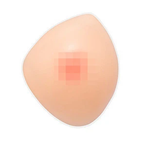 High Quality Flesh Triangle Artificial Transparent Silicone Artificial Breast For Mastectomy