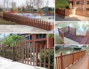 High Quality Outdoor Wooden Decorative Material WPC Railing Balustrade