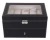 Import High quality Package  gift PU Black 20 slots Classic Watch Case Display  Watch Box with glass window from China