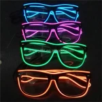 high quality party concert led glasses glow el wire glasses with shuttle flashing sunglasses