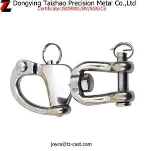 High quality stainless steel fixed eye snap shackle for sailboat