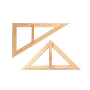 High quality teaching wooden triangle set protractor set square