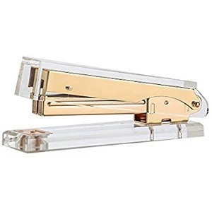 High quality wholesale clear acrylic gold stapler cheap price acrylic stapler