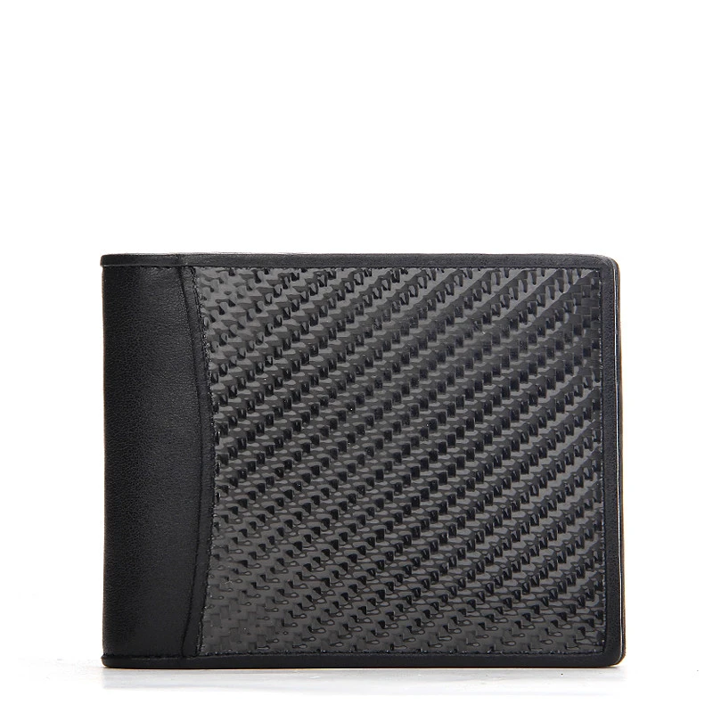 High QualityNew Custom Slim Carbon Fiber Leather Wallet Fashion Wallet Card Holder