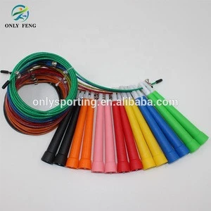 High Speed Skipping PVC Coated Steel Wire Cross Specification Jump Rope Plastic