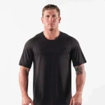 Highly Elastic Plain Cotton Short Sleeve Training Relaxed Fitted Workout Muscle Fitness Men Slim Fit Sport Gym T-shirt For Boys