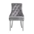 Import Home furniture velvet dining chair grey fabric dining room chairs chromed stainless steel dining chair in UK from China