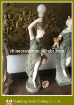 home garden decoration beautiful girl marble statue