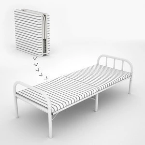 hospital quarantine bed Cheap metal iron folding platform bed frame