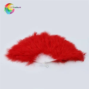 Hot sale colorful hand feather fan for dance party
