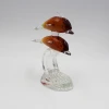 Hot sale factory clear crystal animal glass crafts with crystal base