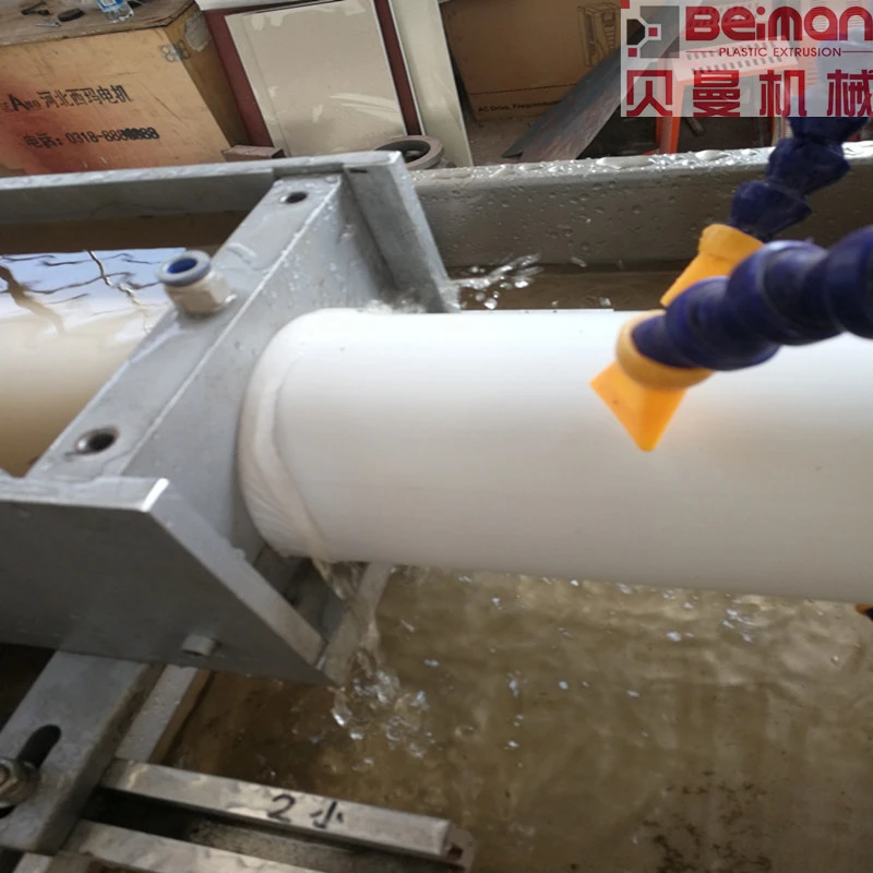 Hot sale plastic vacuum forming machine for PVC rain gutter profile calibrating table Beiman factory good price