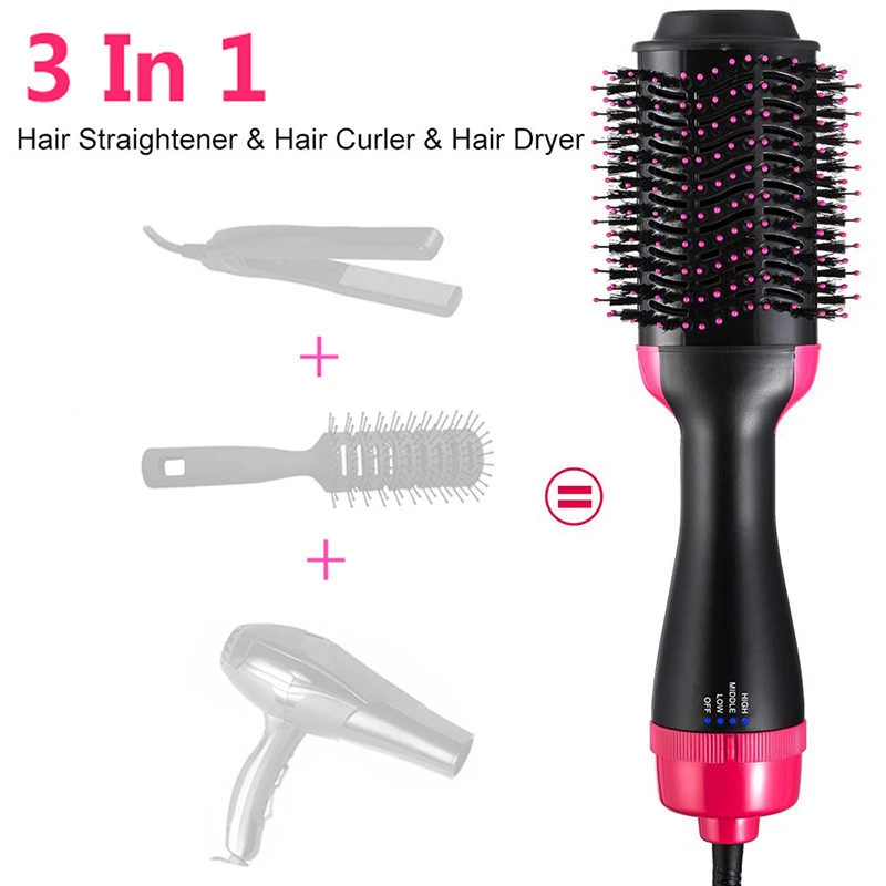 Hot Sale Professional Straightener Comb Electric Blow Dryer 3 in 1 Volumizer Hot Air Brush And Hair Dryer Brush