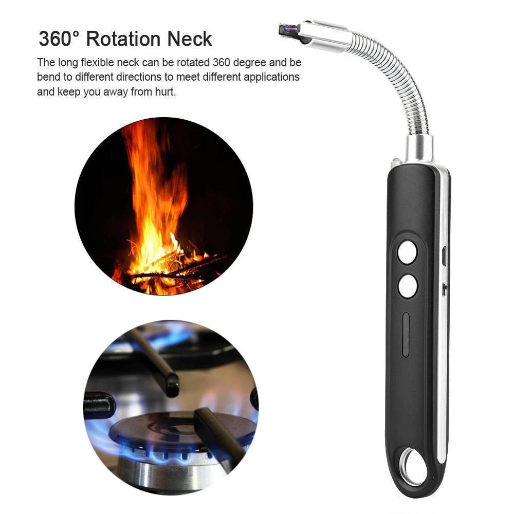 Hot sell in europe Innovative electronic candle lighter with flashlight Kitchen lighter with logo