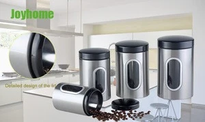 hot sell stainless steel food storage box cans with window