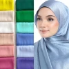 Hot seller hijab silk scarf thin section large sarong  sun decorative shawl linen plain scarf versatile Malay Muslim head scarf