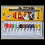 Hot selling 12 color water paint for kids student drawing on canvas paper