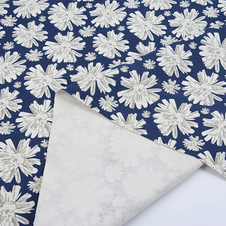 Hot selling cheap custom printed cotton polyester  flowering canvas fabric