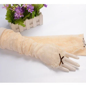 Hot-selling drive bike thin anti - uv long gloves touch screen lace finger-less gloves
