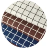 Hot selling high quality plaid printed style linen fabric table cloth fabric