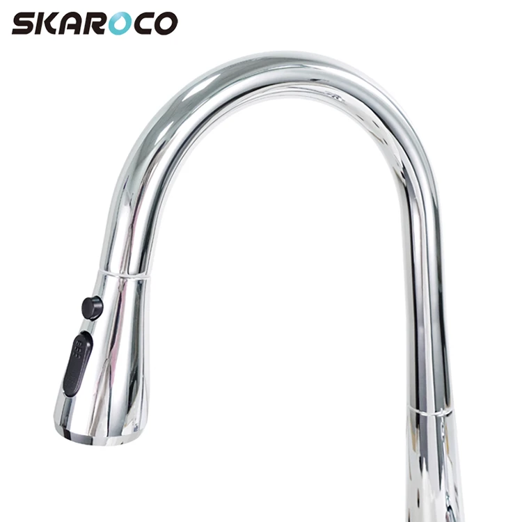 Hot Selling Pull Out Chrome Tap Sink Faucets Hot And Cold Water Single Handle Kitchen Faucet